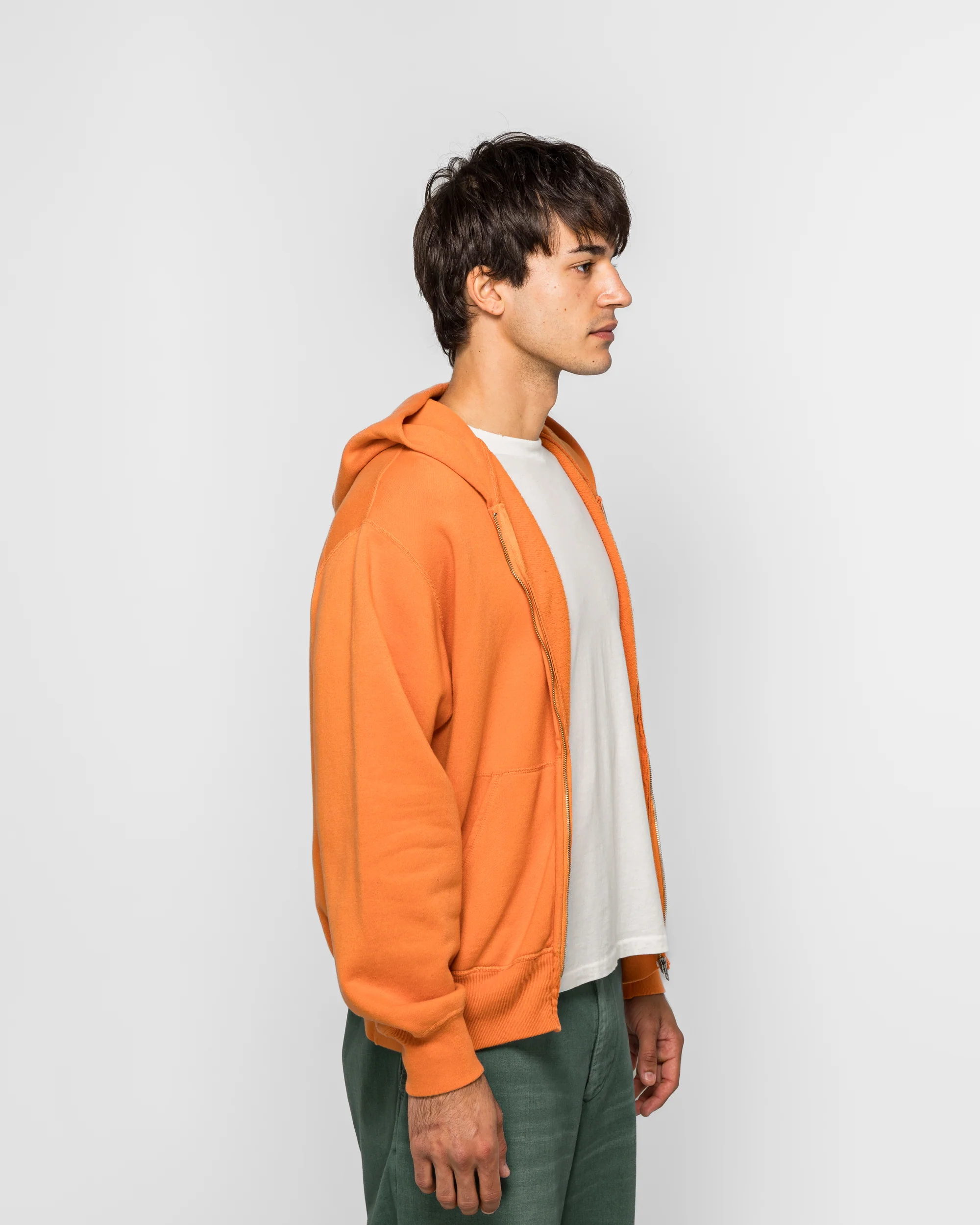Raglan Zip Hoodie - Orange - Image 3