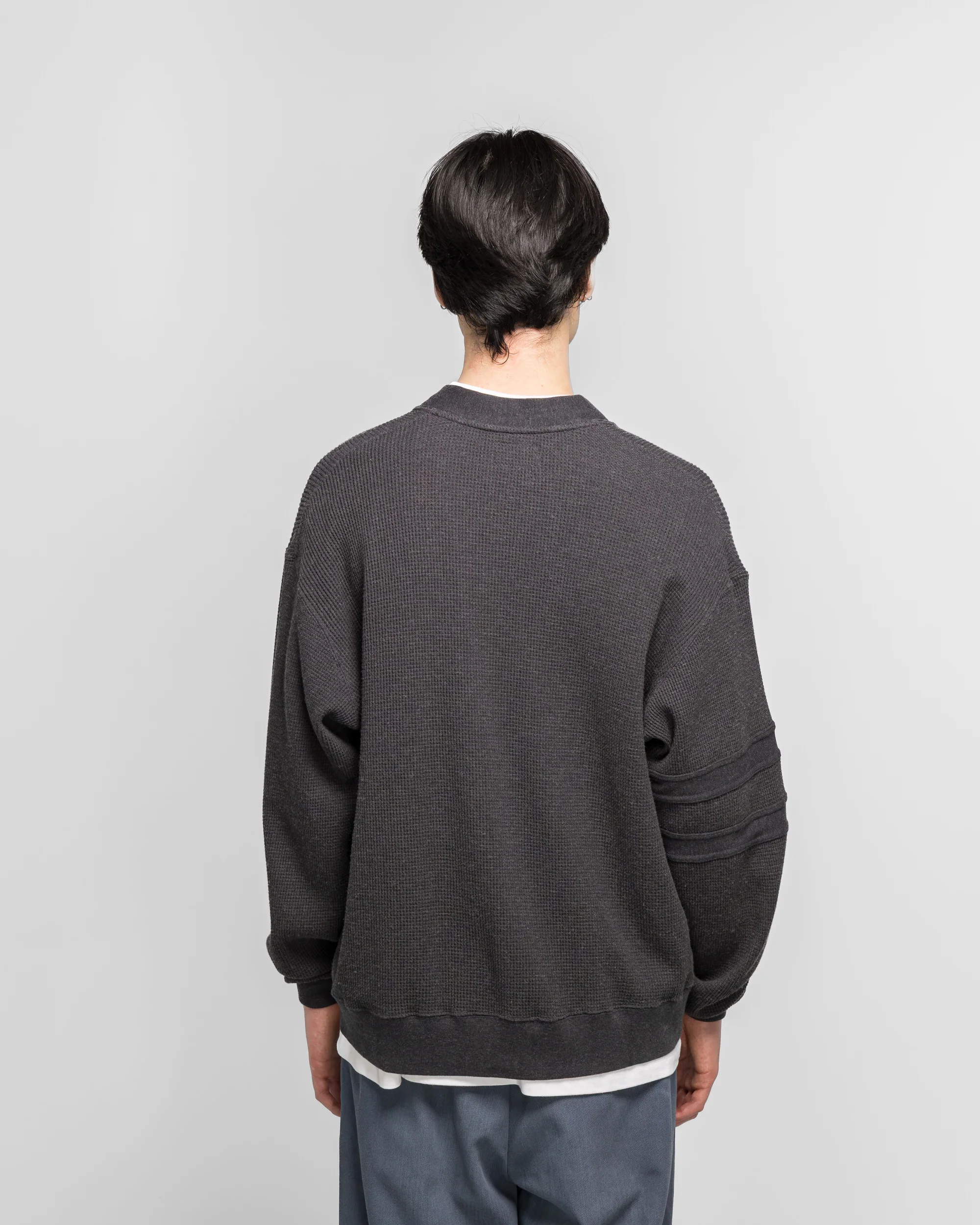 Thermal Cardigan - Top Grey - Image 4