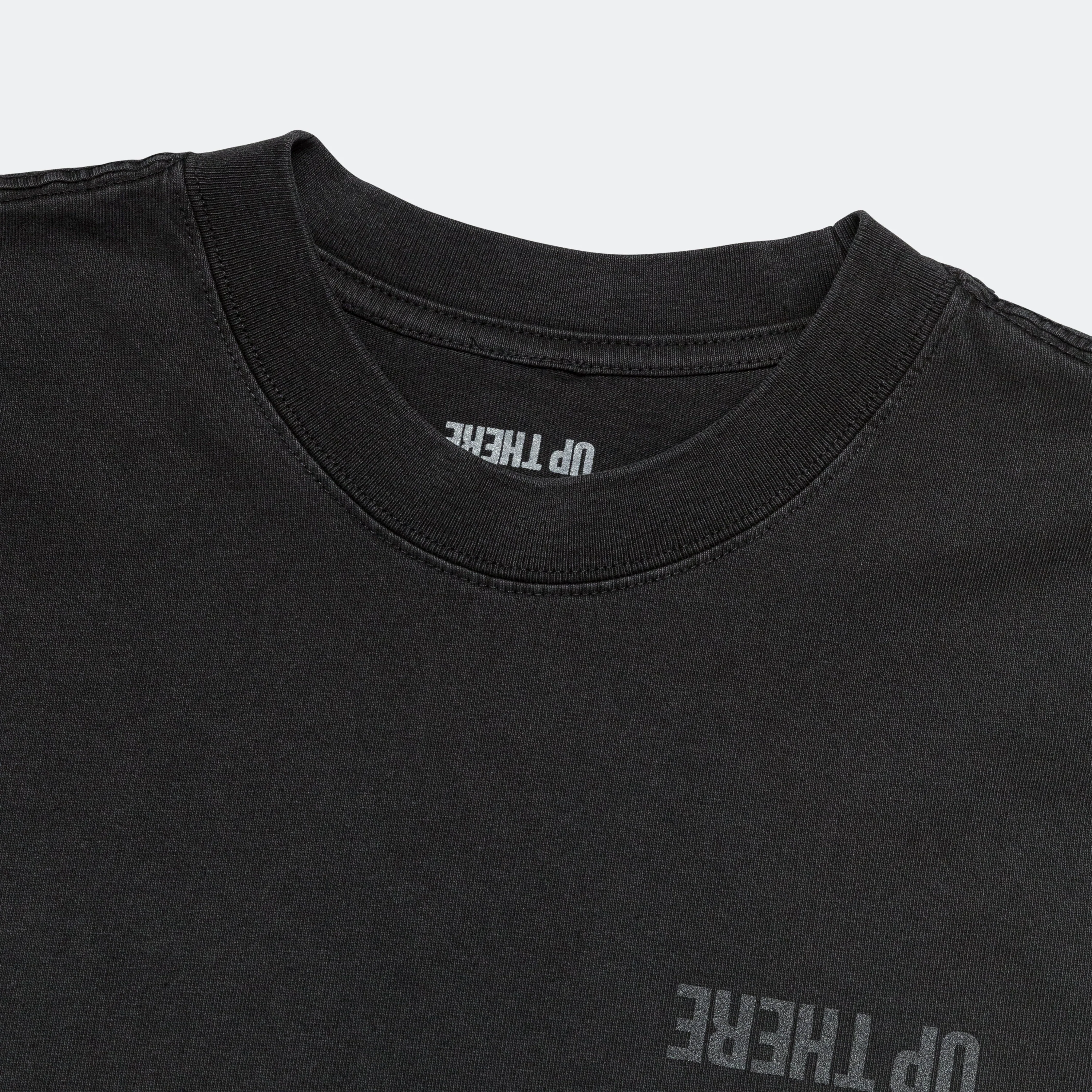 UP THERE X ATAB Lab 'Chess Board' Tee - Faded Coal/Reflective - Image 3