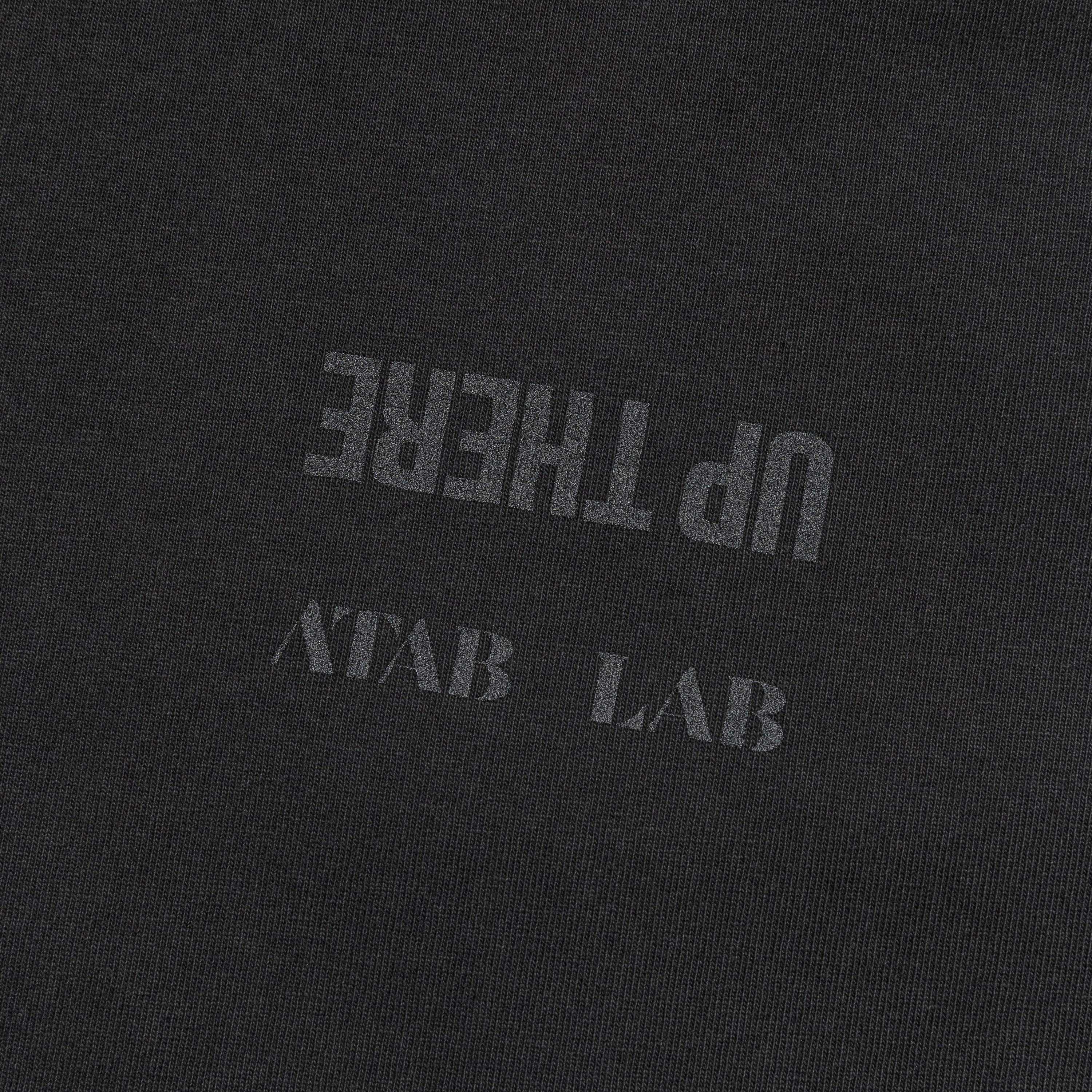 UP THERE X ATAB Lab 'Chess Board' Tee - Faded Coal/Reflective - Image 4