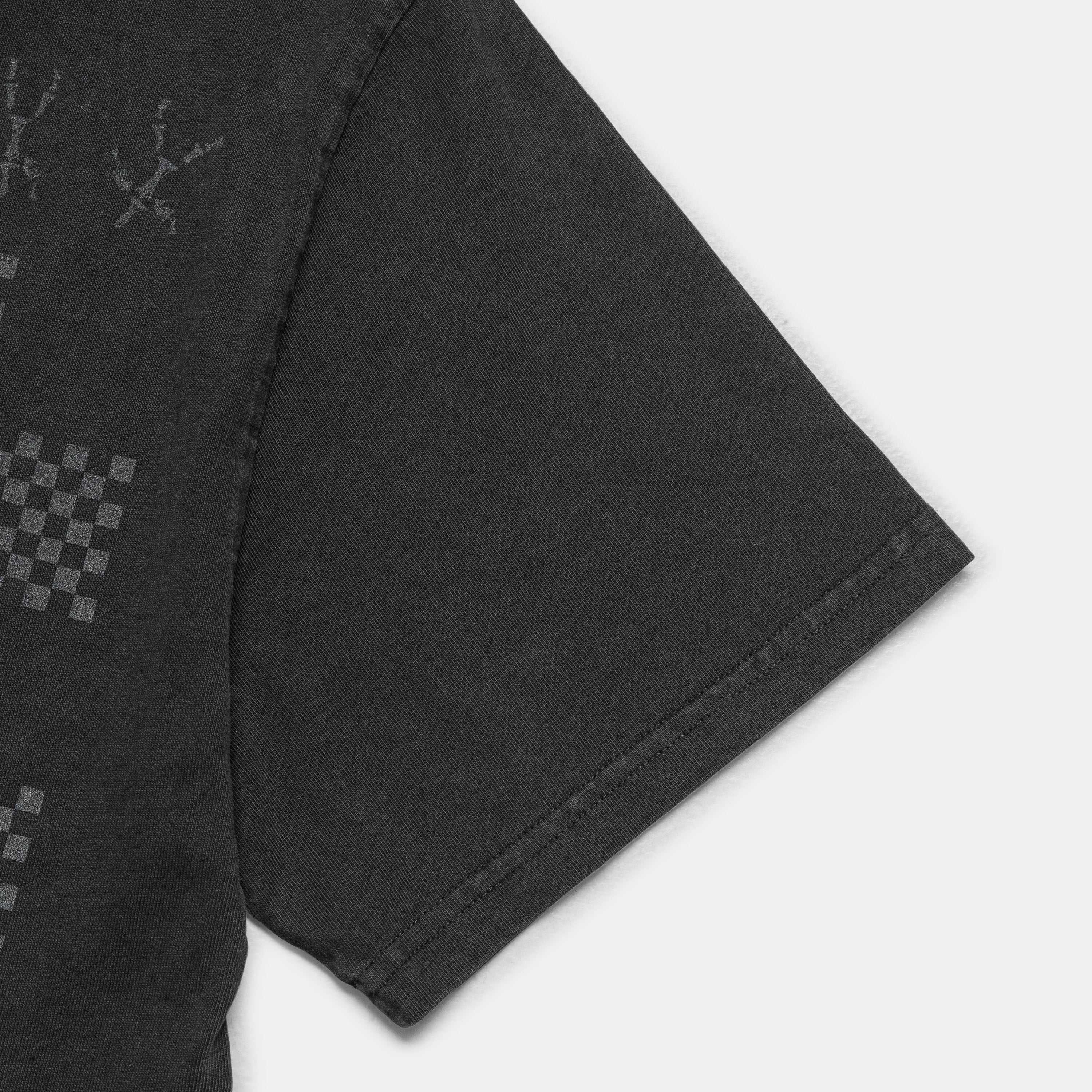 UP THERE X ATAB Lab 'Chess Board' Tee - Faded Coal/Reflective - Image 8