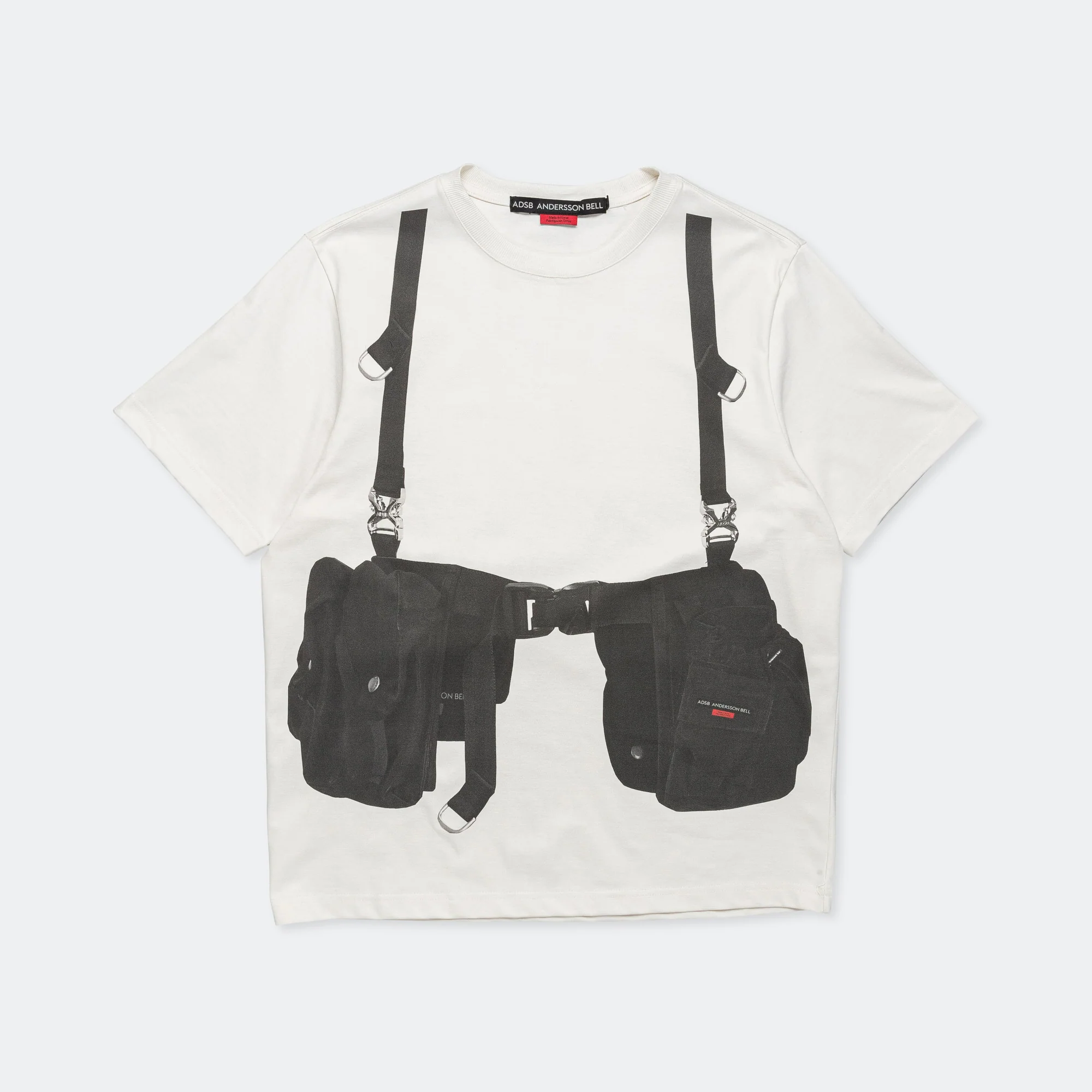 Utility Vest Trompe L'oeil T-Shirt - White