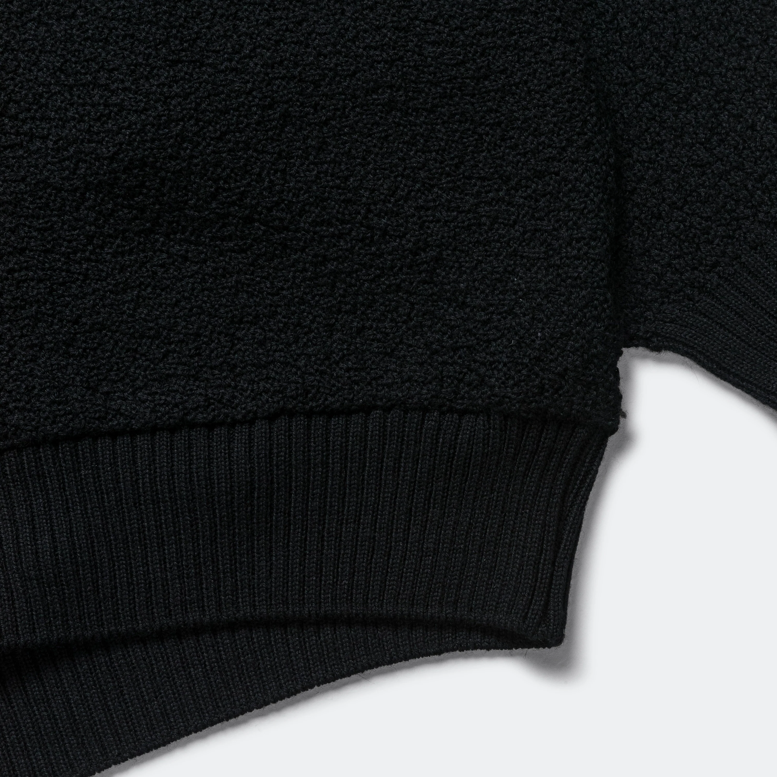 V-Neck Cardigan - Black Merino Wool Knit - Image 4