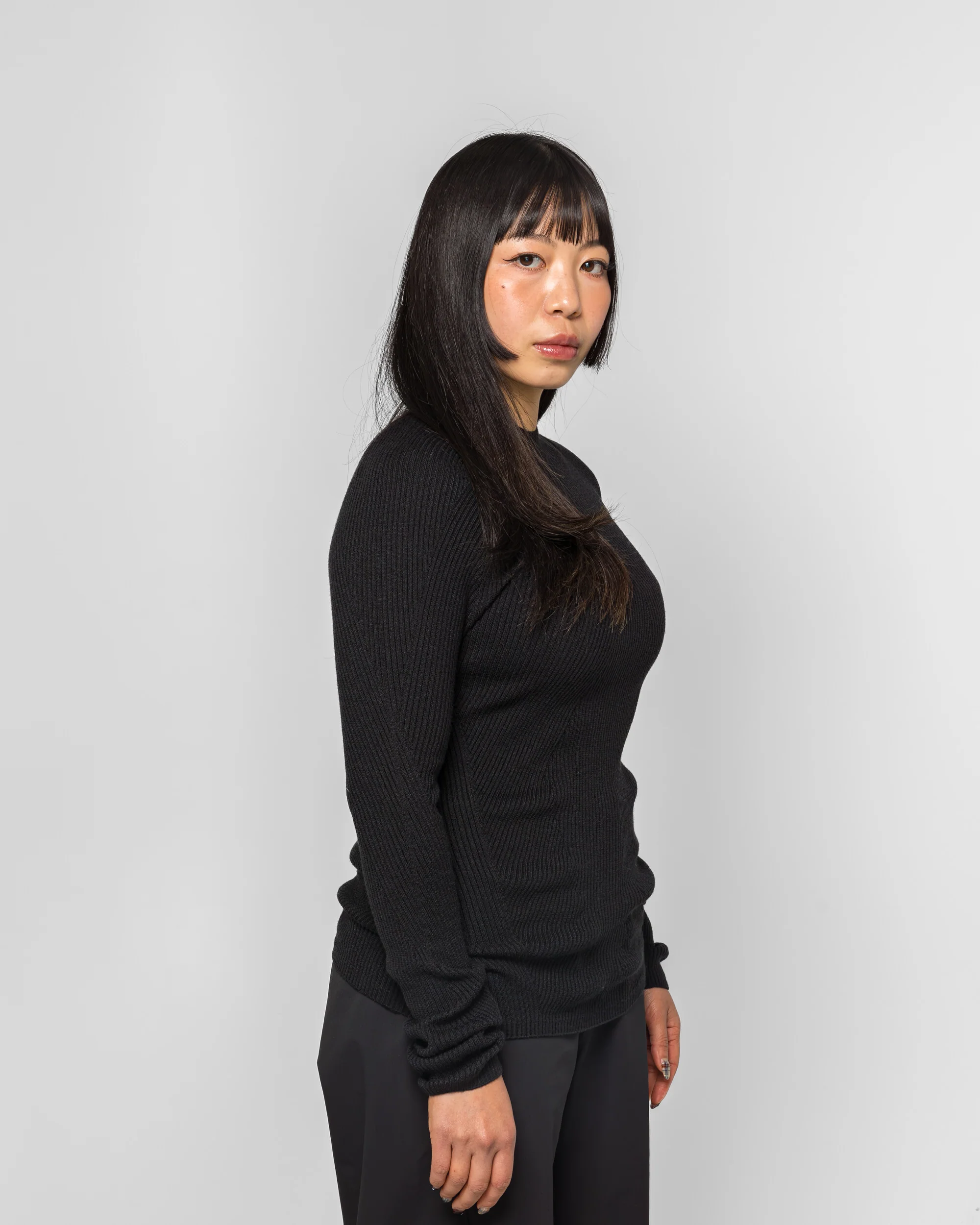 Womens Conic Wool Midlayer - Black - Image 3