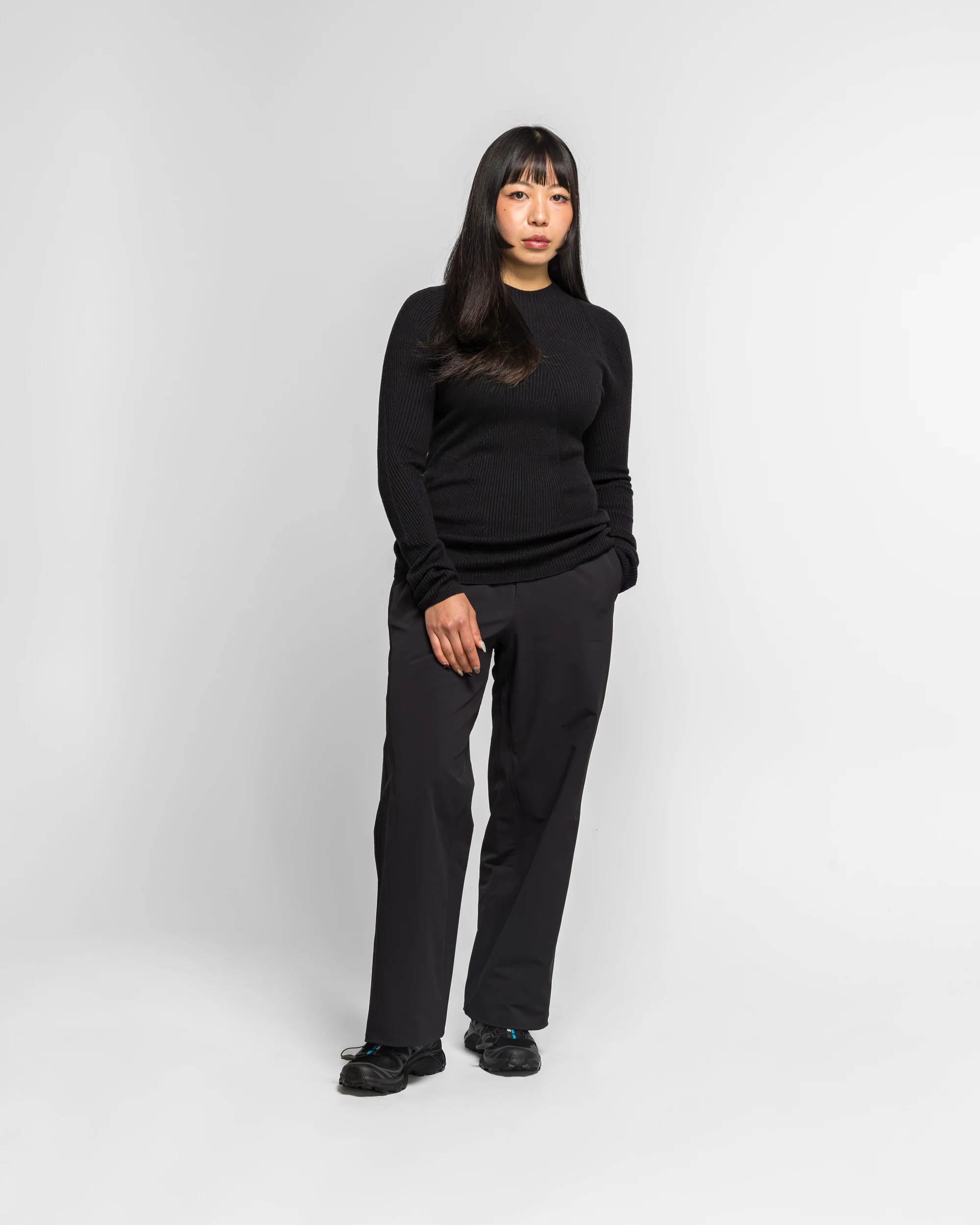Womens Conic Wool Midlayer - Black - Image 5