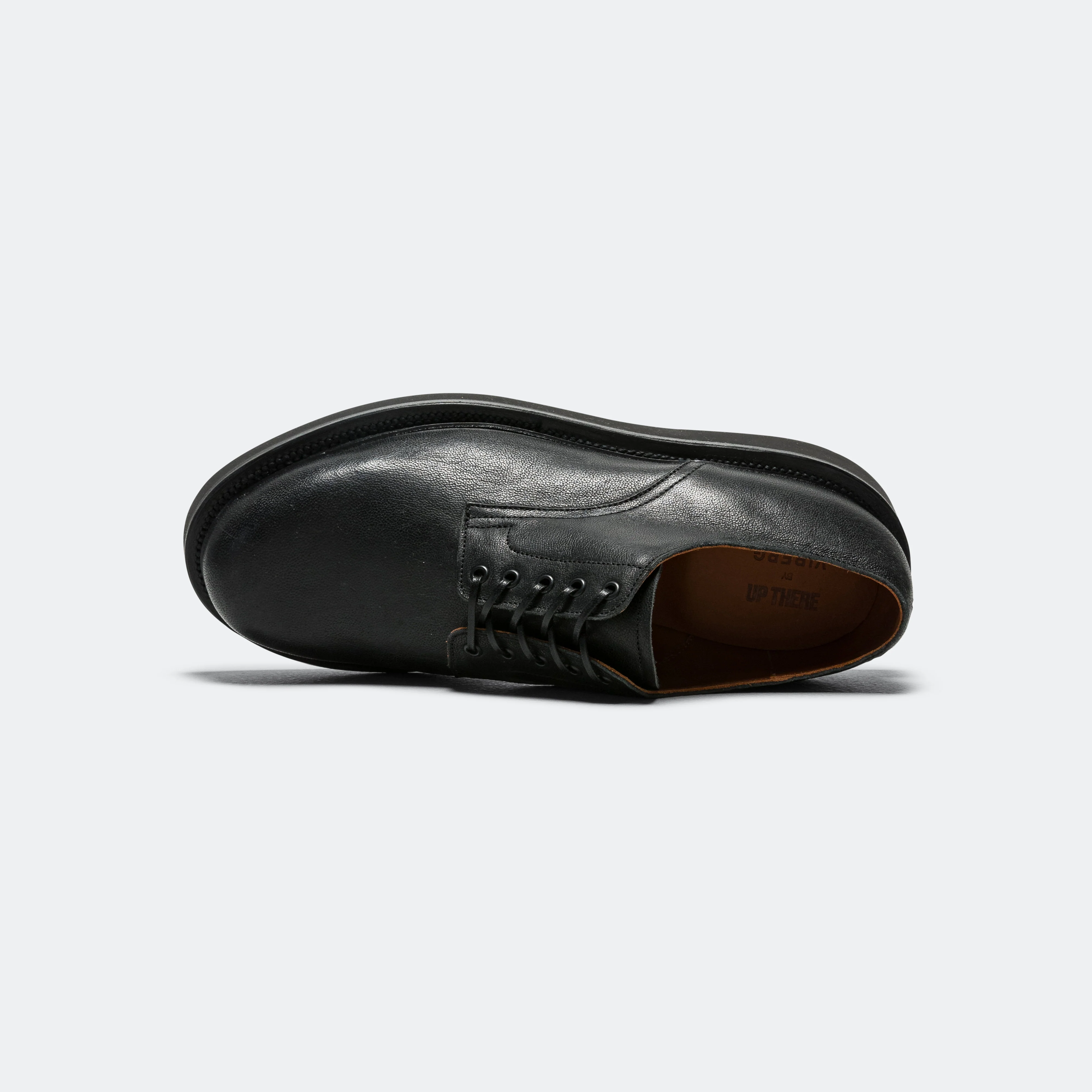 Rockland Blucher by UP THERE - Waxed Camel Nero - Image 4