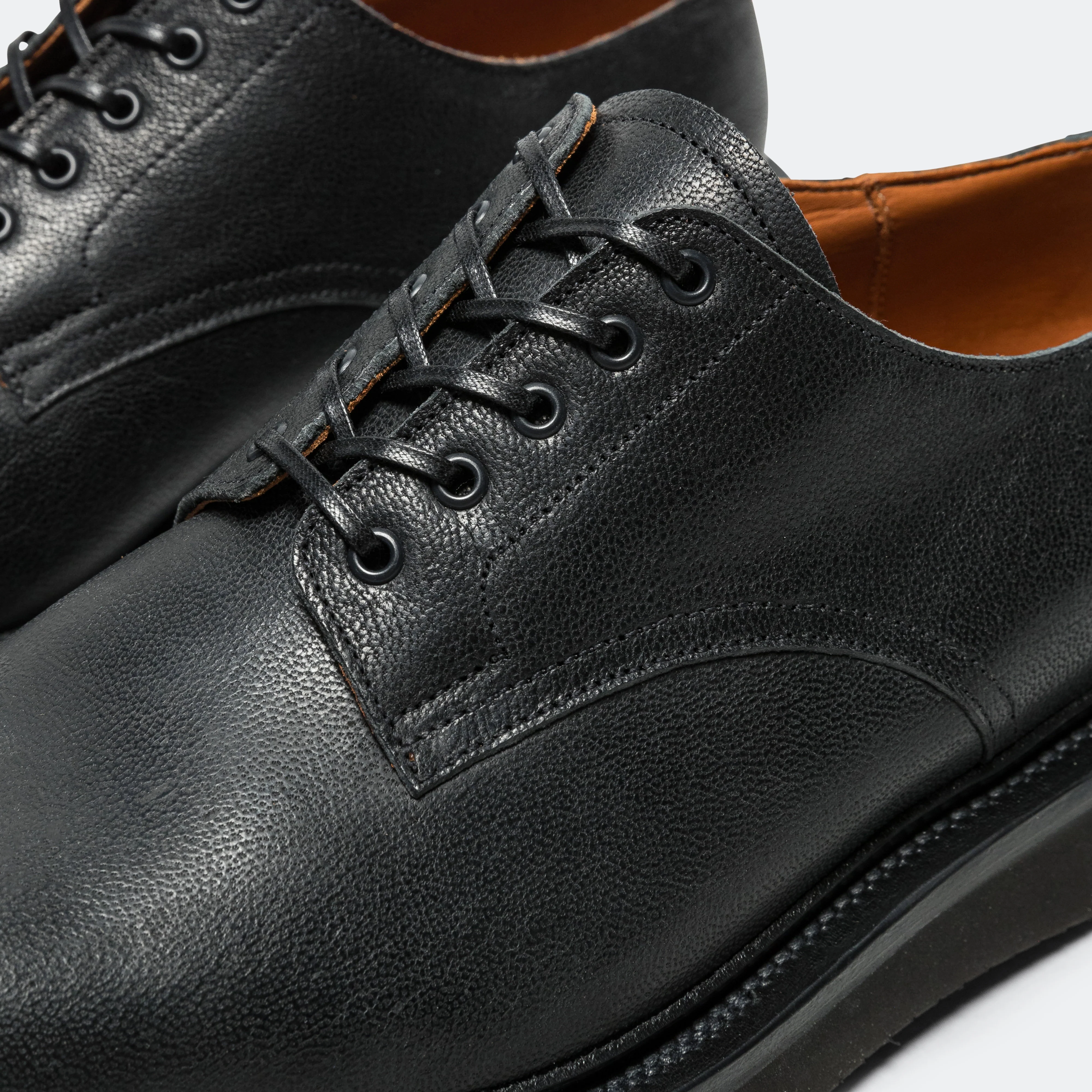 Rockland Blucher by UP THERE - Waxed Camel Nero - Image 7