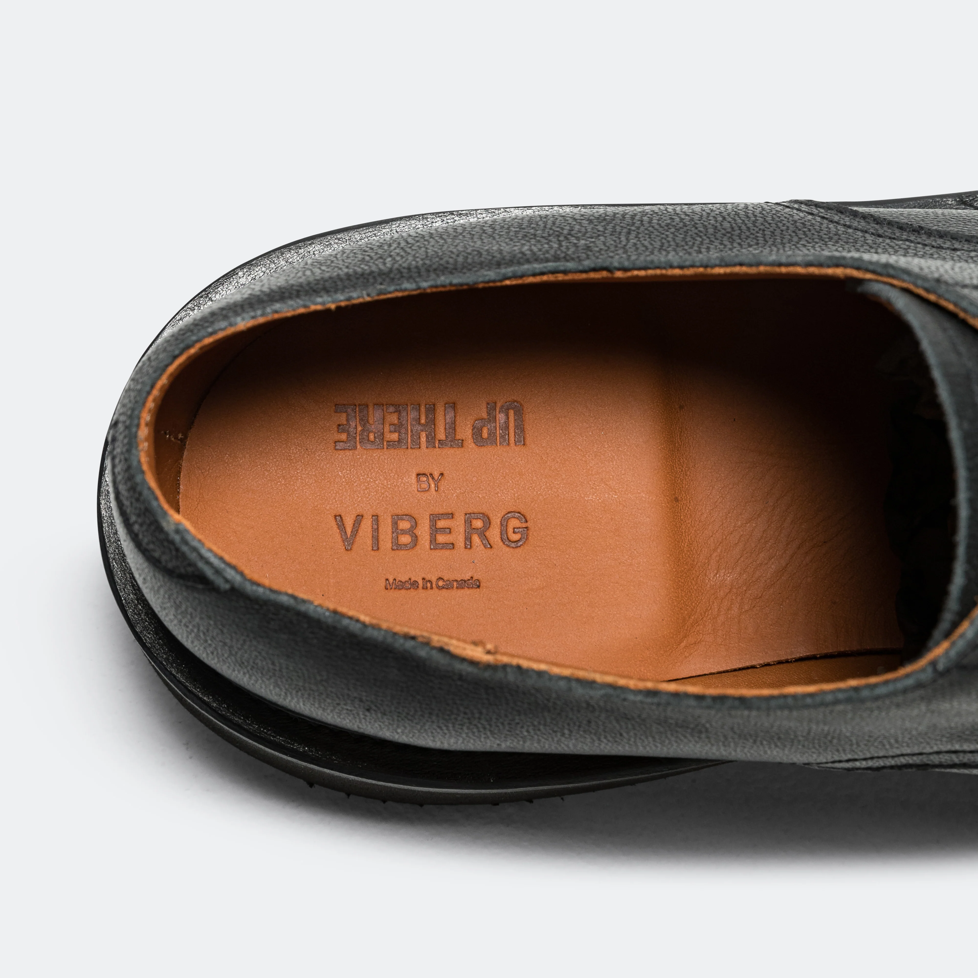 Rockland Blucher by UP THERE - Waxed Camel Nero - Image 9