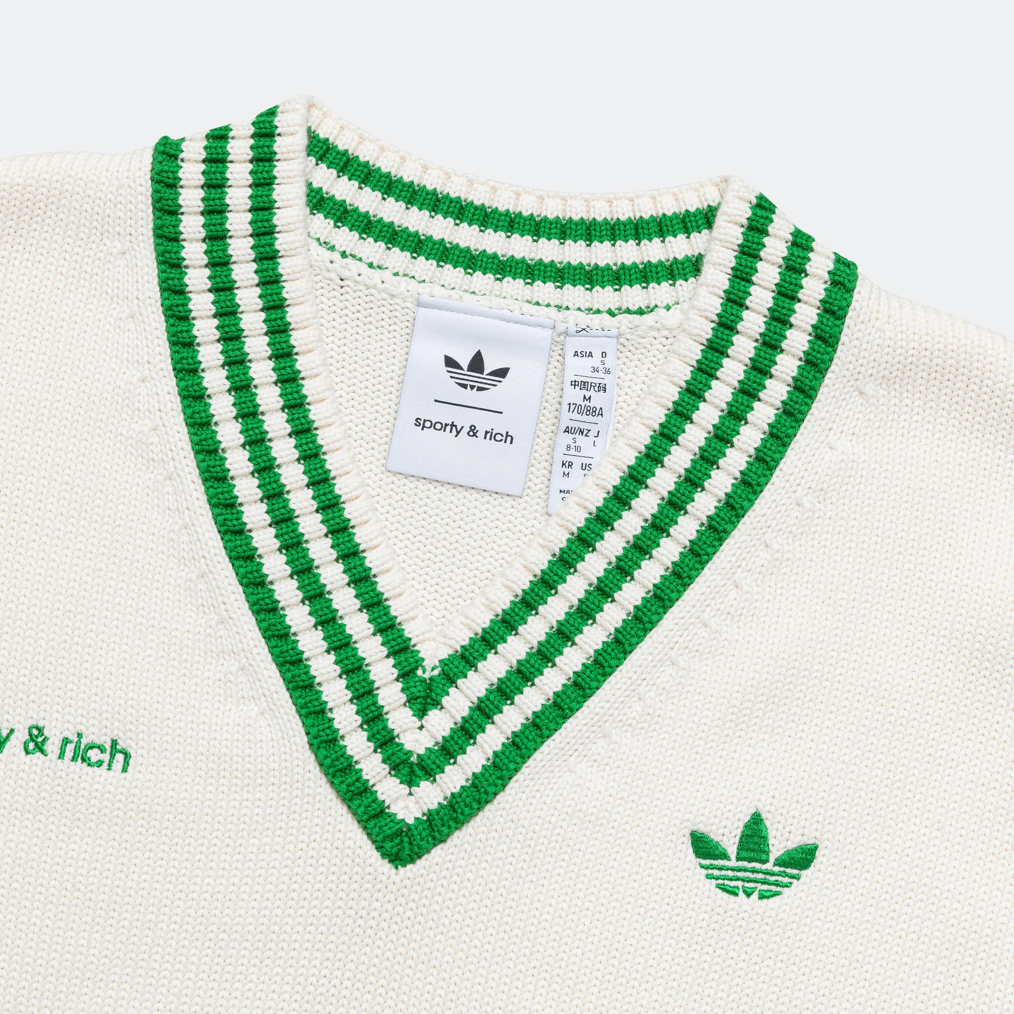 Womens Knit Sweater x Sporty & Rich - Off White/Night Navy - Image 2