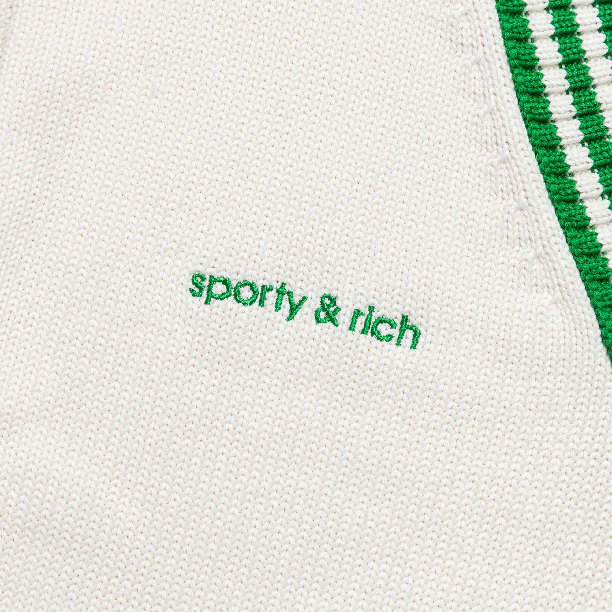 Womens Knit Sweater x Sporty & Rich - Off White/Night Navy - Image 3