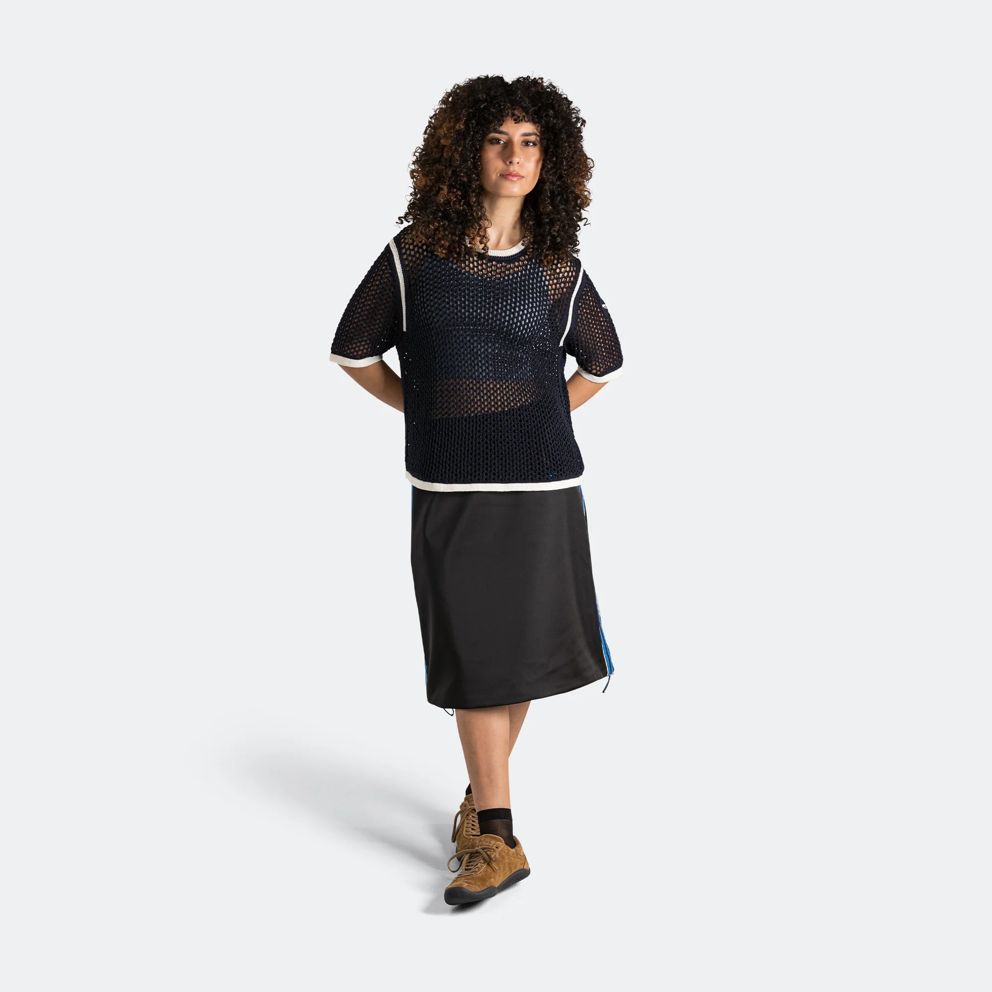 Womens Knit Tee x Wales Bonner - Night Navy - Image 6