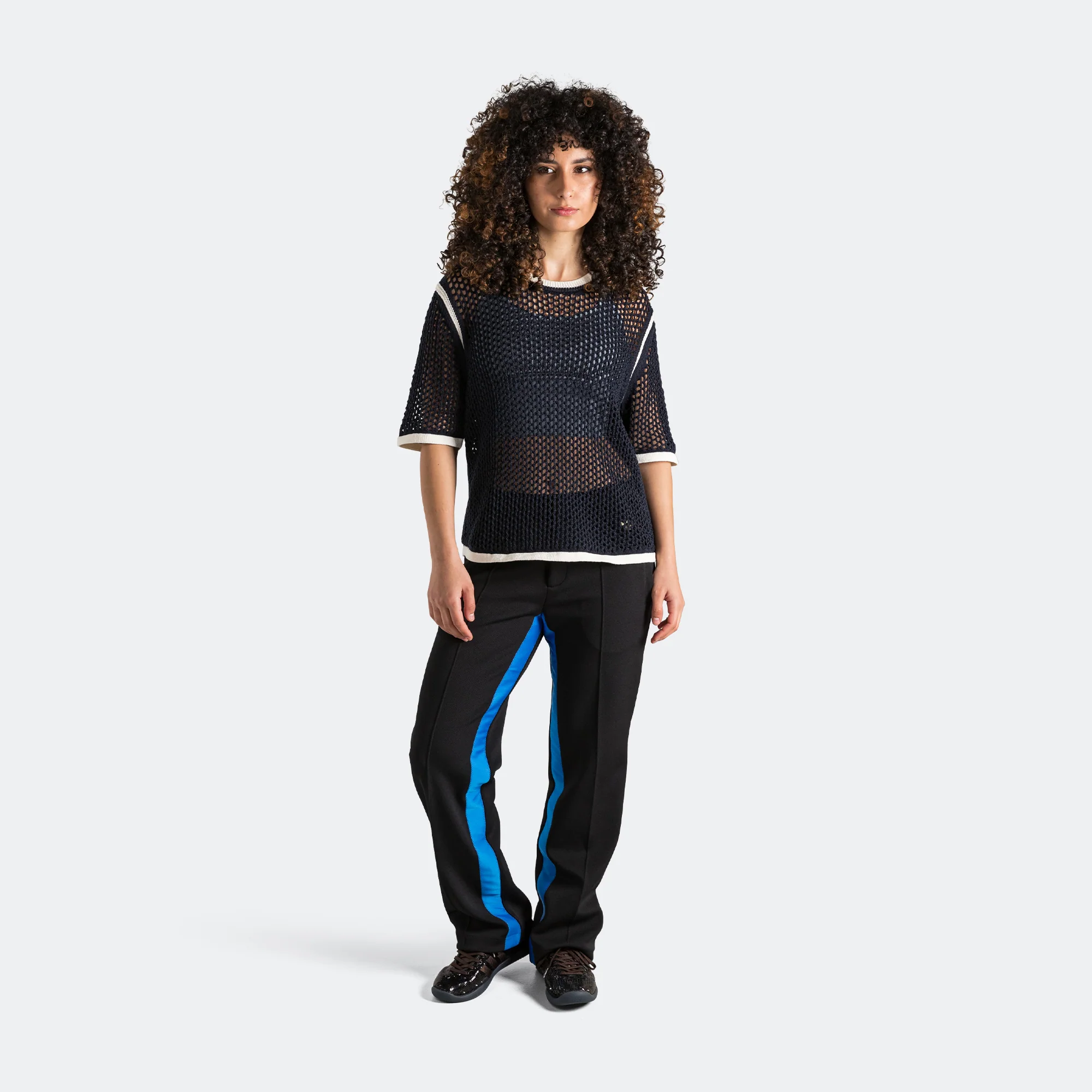 Womens Pique Track Pant x Wales Bonner - Black - Image 2