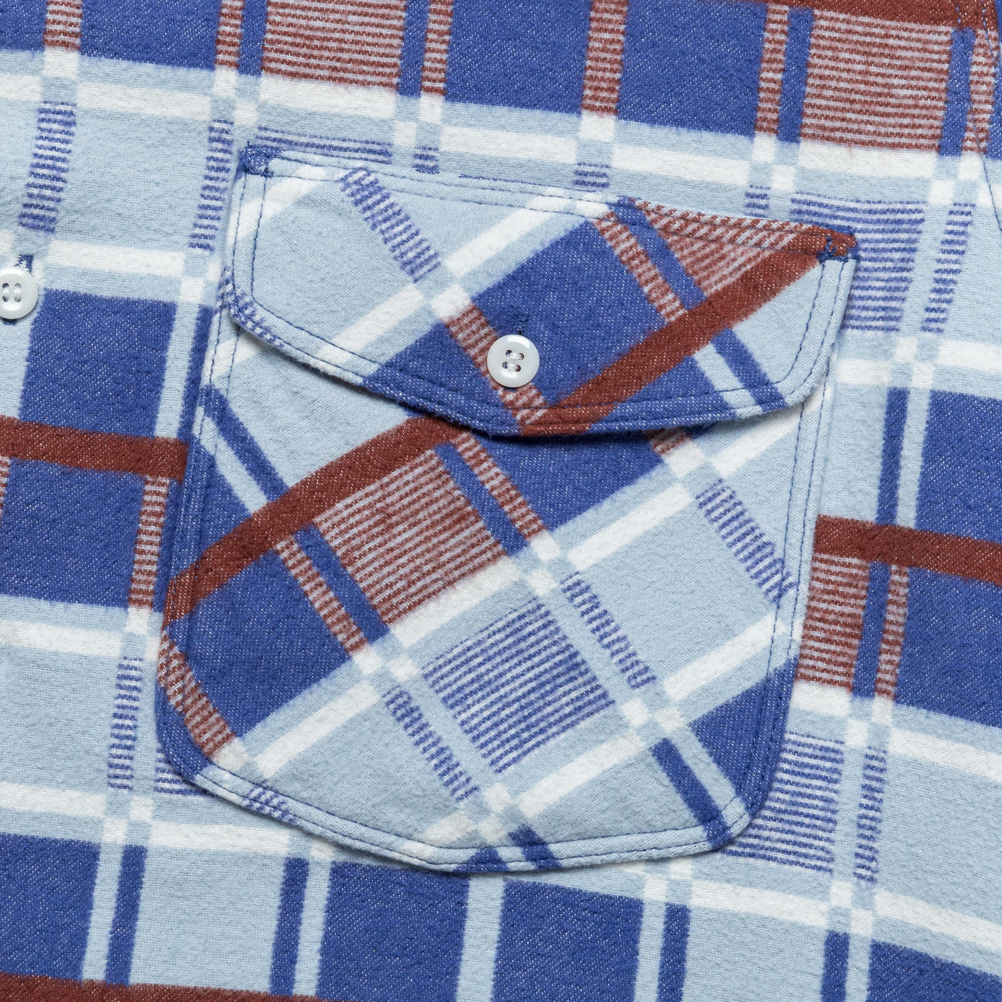 WORK Classic Fit Block Plaid Jacquard - Sax - Image 3