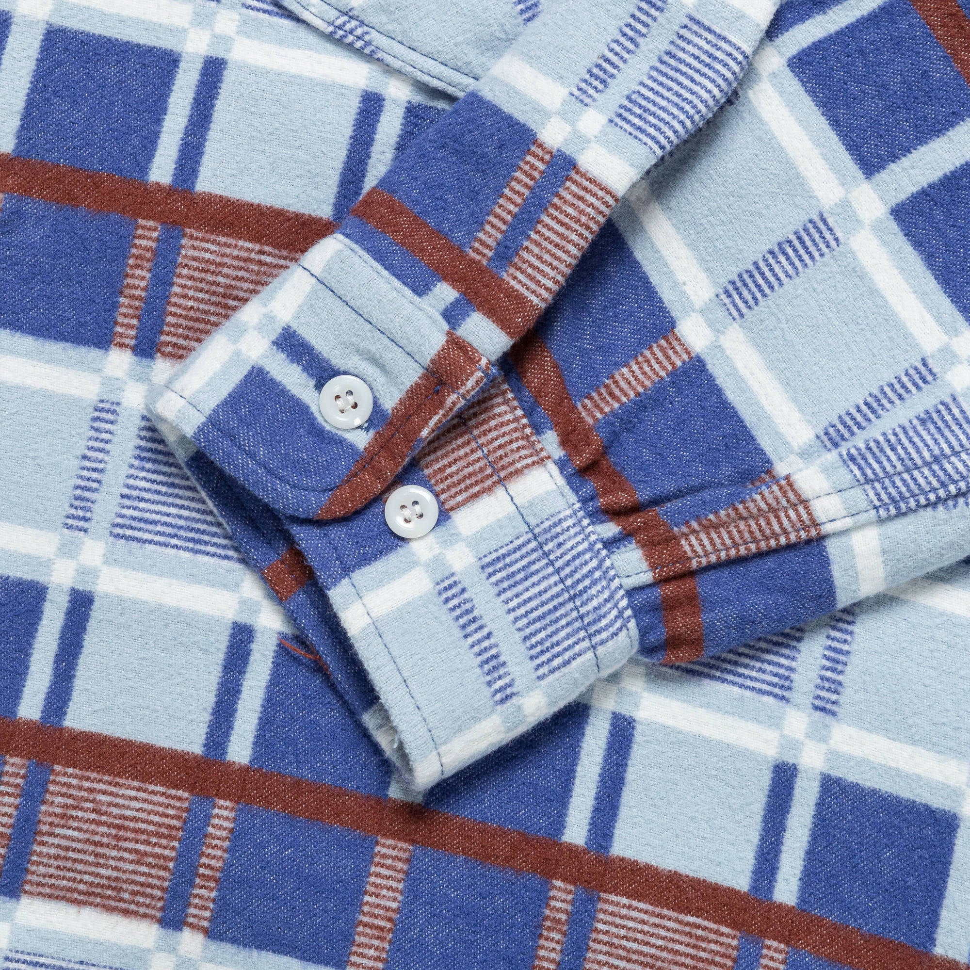 WORK Classic Fit Block Plaid Jacquard - Sax - Image 4