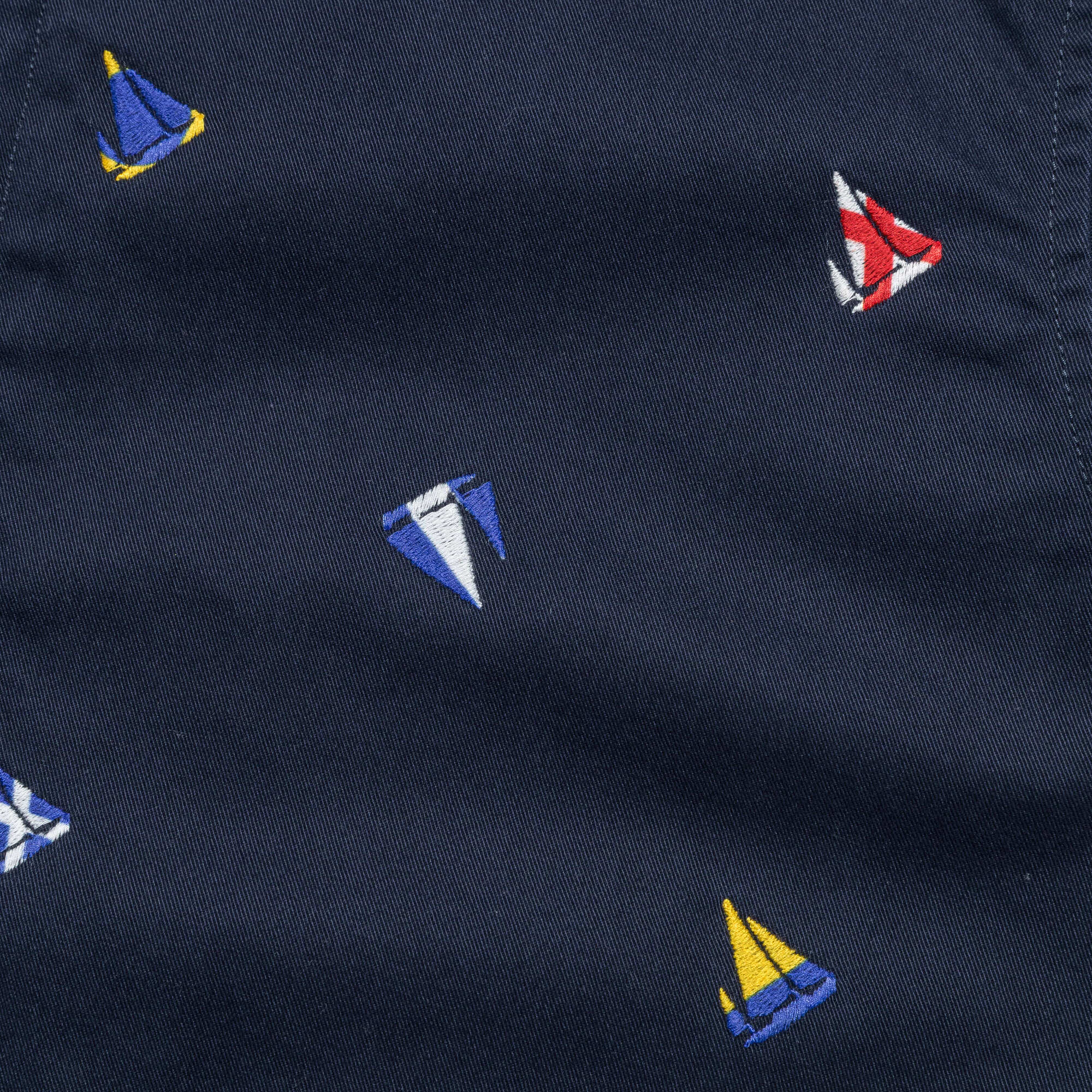 Zipper Blouson Embroidery On Print - Navy - Image 3